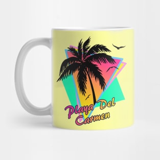 Playa Del Carmen Cool 80s Sunset Mug